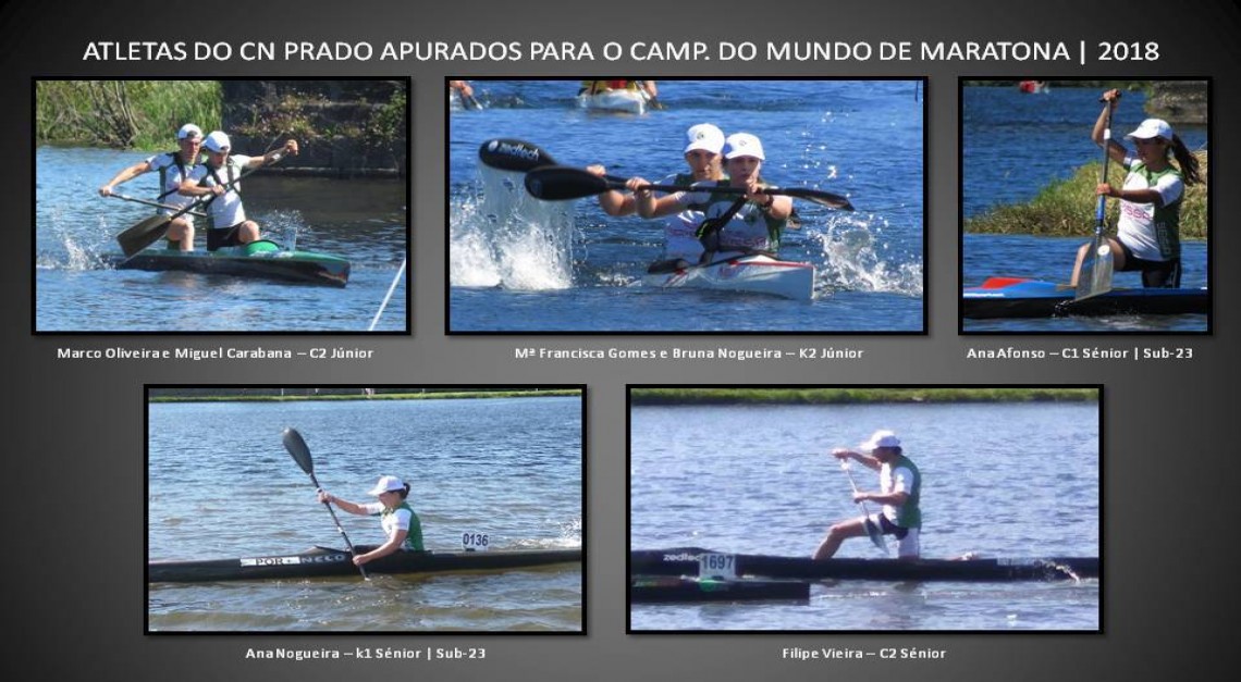 Sete atletas do CN Prado apurados para o Campeonato do Mundo de Maratona em Canoagem