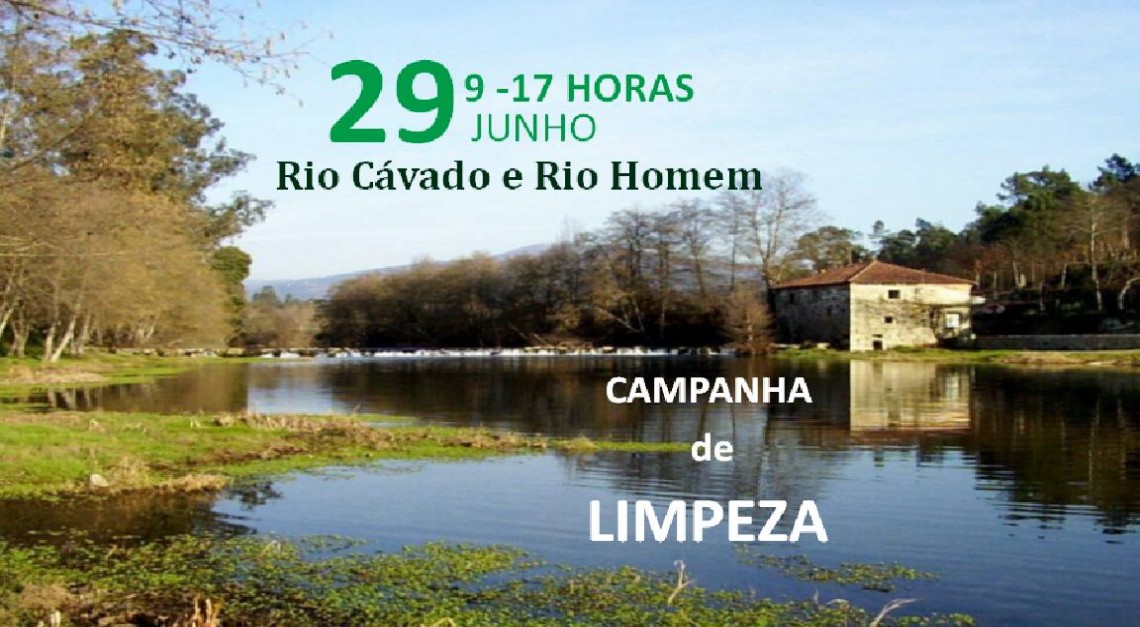 Ação de limpeza das margens dos rios Cávado e Homem marcada para 29 de junho